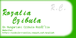 rozalia czibula business card